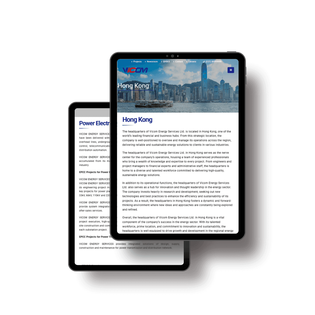 Vicom Energy Ltd. Tablet